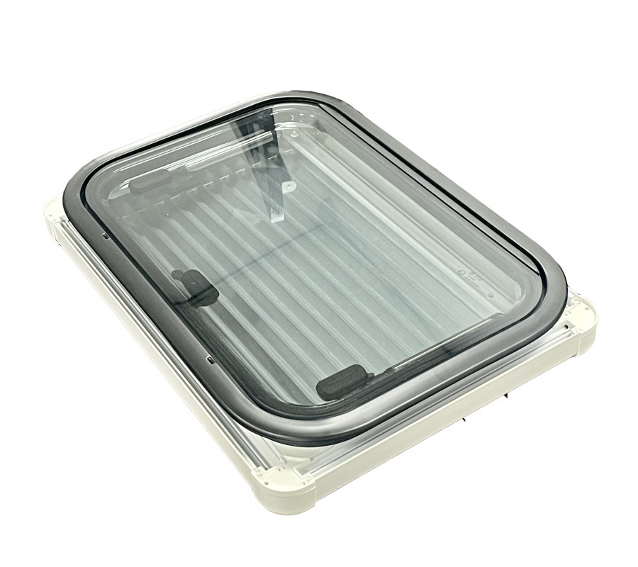 Round Edged Cassette Camper Window with Black out Blinds and Fly Net Screens