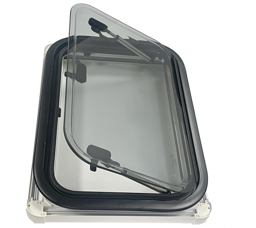 Round Edged Cassette Camper Window with Black out Blinds and Fly Net Screens