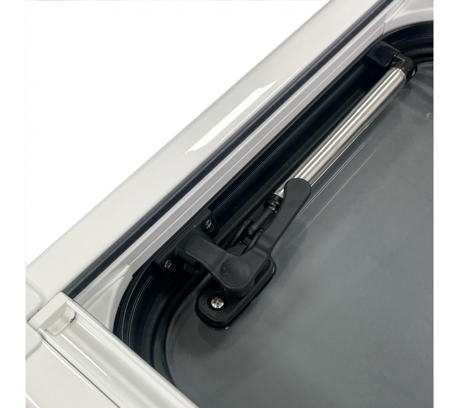 Round Edged Cassette Camper Window with Black out Blinds and Fly Net Screens