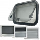 Round Edged Cassette Camper Window with Black out Blinds and Fly Net Screens