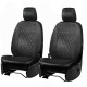 Tailored Heavy Duty Full Set 9pc Diamond Quilted Black Seat Covers For Ford Ranger T6